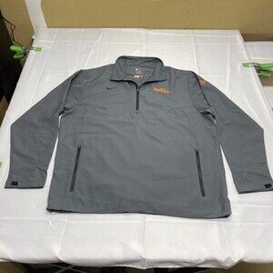 Nike Dri-FIT Men's Gray FedEx Ground Logo 1/4 Zip Pullover Jacket! Size Large
